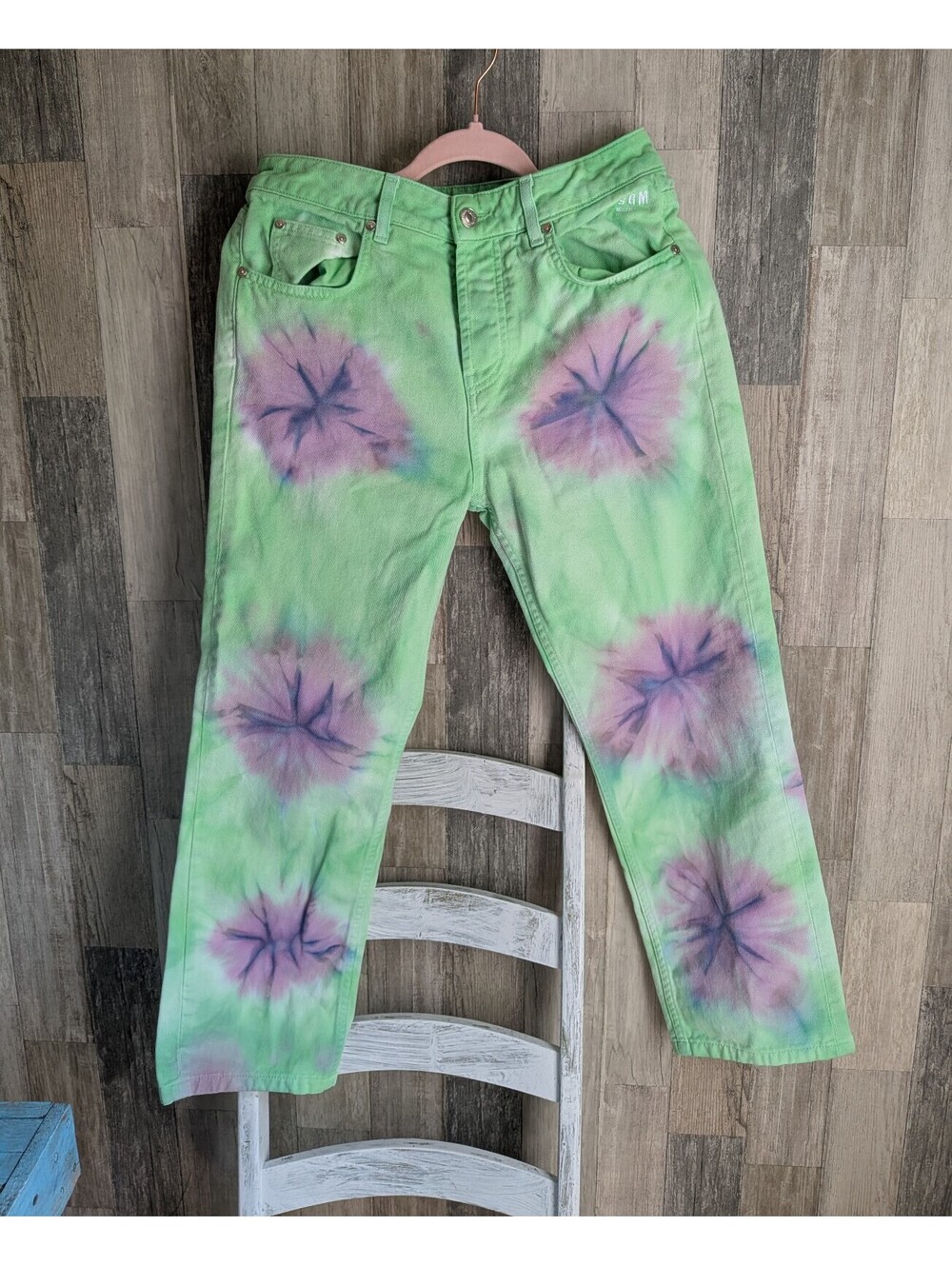 MSGM Sense tye dye jeans pre owned US equivalent 8/M